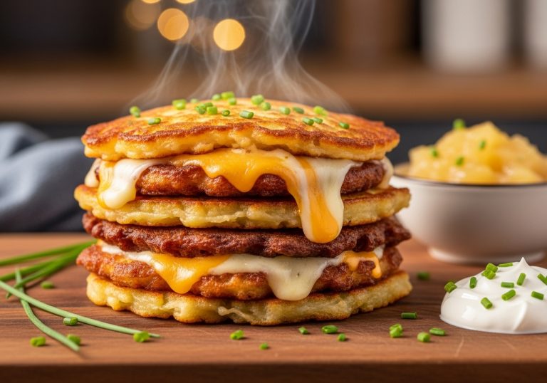 Cheesy potato pancakes