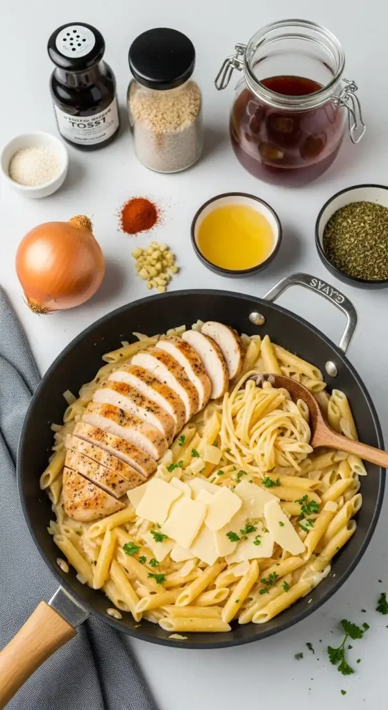 Creamy Garlic Parmesan Chicken Pasta