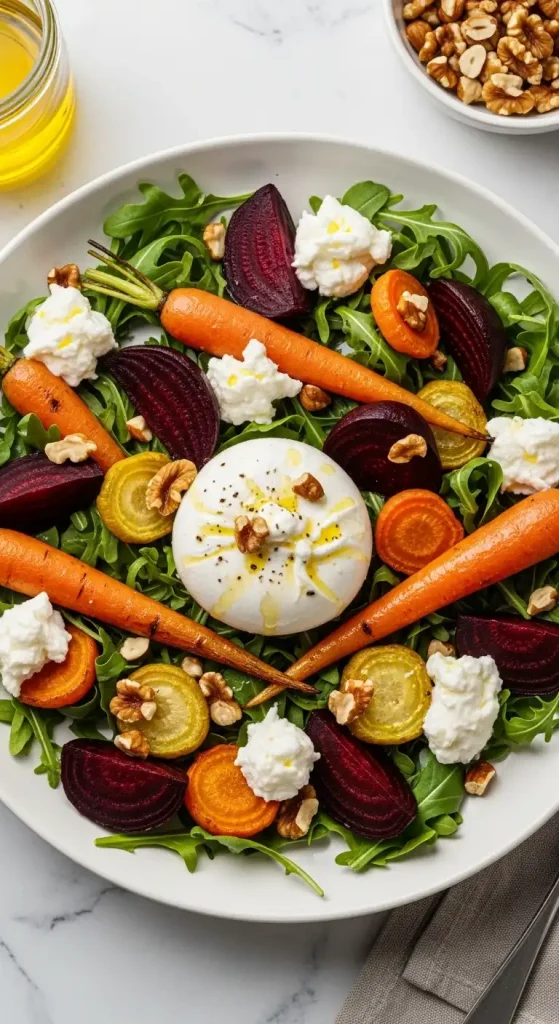 Roasted beetroot and carrot salad
